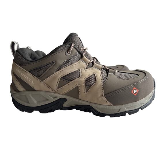 Merrell Siren Safety Work Shoe Women's 11M Alloy Toe EH Leather Brindle J099322 - Picture 3 of 12